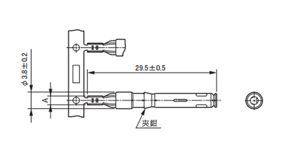 插座連接器的尺寸圖(僅電纜芯線壓著型)