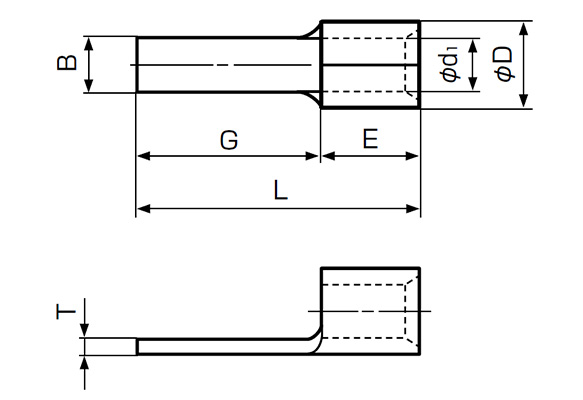 板狀端子（AF型）的尺寸圖