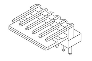 KK 相互連接系統 針座 直角型(5046)的標準示意圖