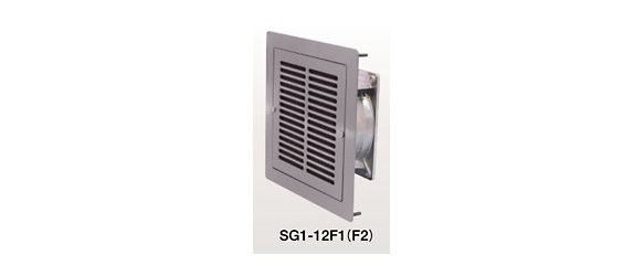 SG1-12（無風扇）、SG1-12-F1（附1個AC100V風扇）、SG1-12-F2（附1個AC200V風扇）的外觀 風扇最大風量 0.97m3/min(50Hz)1.12m3/min(60Hz)