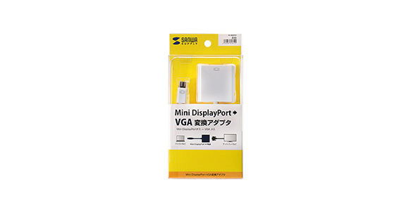 Mini DisplayPort-VGA轉換轉接器 AD-MDPV01 包裝 示意圖