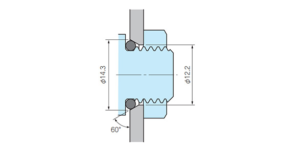 孔加工圖：使用螺母時 ※使用螺母時，適用最大板厚度為4.0mm。