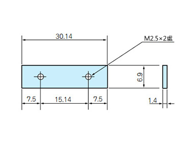 PSL面板固定零件的尺寸圖。