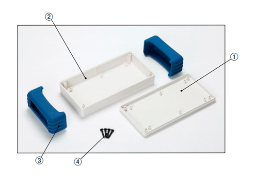 TWS型附矽膠保護套塑膠盒的構成內容。