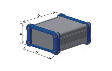 EXPE型附護角鋁盒EMC屏蔽型尺寸圖