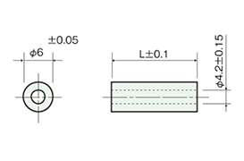 黄銅スペーサー（中空・丸型） CB-E/-BE/-CE 外形図_10
