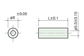 黄銅スペーサー（中空・丸型） CB-E/-BE/-CE 外形図_13