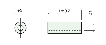 半導体取付スペーサー PT 外形図1