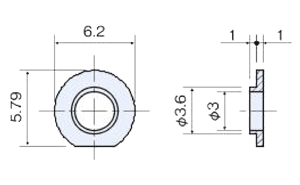 PBT ブッシュ（成型品）/Z-M 外形図3