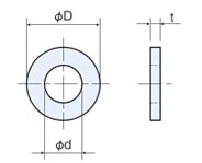 CRワッシャー CRW 外形図