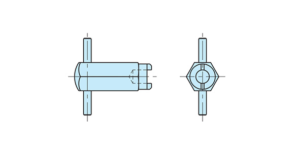 彈簧 定位柱 專用扳手（PW）寸法圖