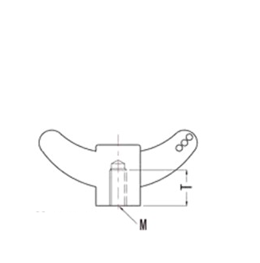 不鏽鋼製翼形旋鈕 SW 尺寸圖2