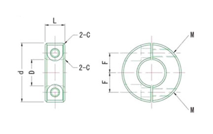 分離軸環（不鏽鋼） SCSS-sus 尺寸圖