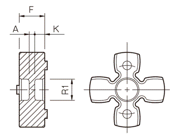 STARFLEX（爪型聯軸器）ALS(R)型 尺寸圖7