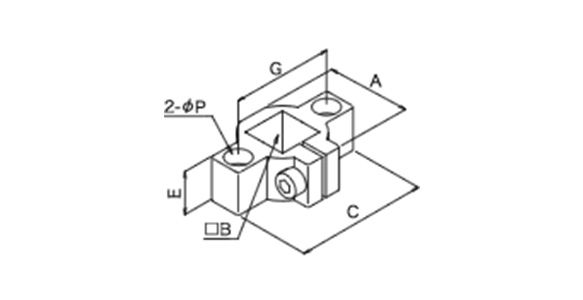KAKU-PIJON方孔法蘭的尺寸圖
