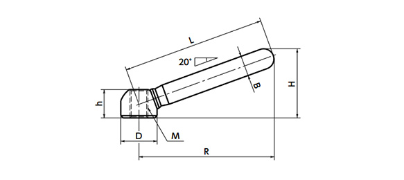 固定螺帽手柄尺寸圖 ※LNNS的座面轉角處為45度倒角。