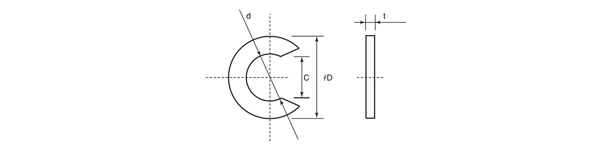 POM（聚甲醛） C型固定環：相關圖像