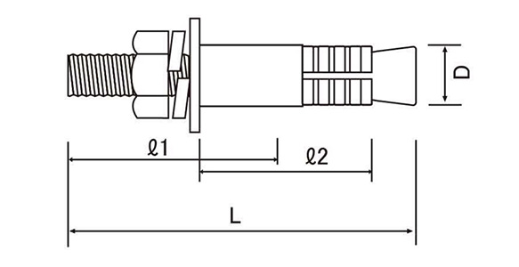 螺栓錨座（BA型）尺寸圖