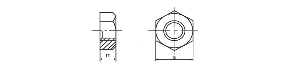 六角螺帽 1級 細螺紋（熱軋切削品）：相關圖像