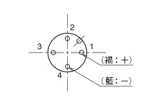 磁力接近型/有接點 AX型開關 DC用連結器腳針配置圖