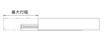 交叉滾柱滑座 微型 （底座攻牙型） VRT型 最大行程說明圖