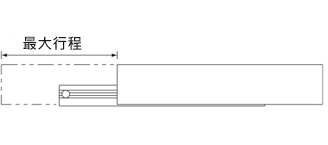 交叉滾柱滑座 微型 （底座安裝孔型） VTR-A型 最大行程說明圖