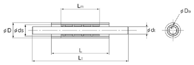 LM行程 微小型直線軸承 MST型 尺寸圖