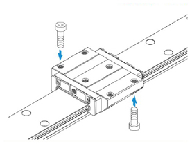 【滑塊單品】帶滾珠保持器LM滑軌 低地寬軌 SHW型SHW-CA型說明圖