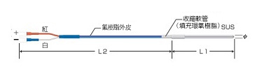 溫度感測器 熱電偶K型（插鞘型）尺寸圖3