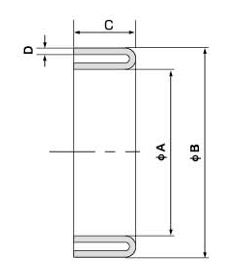 Tiflex軟管 A型 末端襯套 尺寸圖01