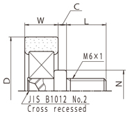 附樹脂 金屬嵌入裝置 軸承 DT（JIS軸承） 尺寸圖2