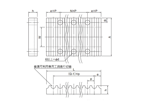 齒面側零件尺寸圖A