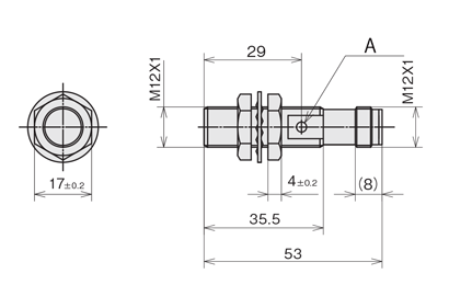 圓筒型直流2線式一般型接近感應器直型連結器型 FL7M-3□6H□-CN 尺寸圖