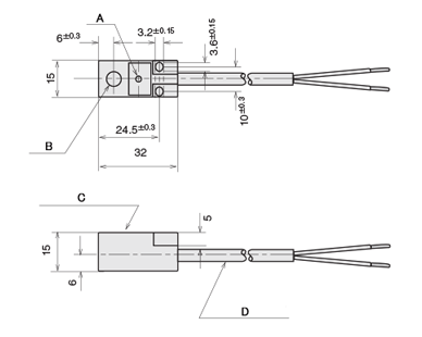 方型直流2線式接近感應器L2R-4□6S□尺寸圖