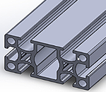 鋁擠型4系列 長方形 20x40mm 2列溝 4面溝
