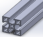 鋁擠型6系列 正方形 30x30mm 1列溝 4面溝