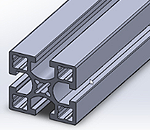 鋁擠型8系列 正方形 40x40mm 1列溝 4面溝